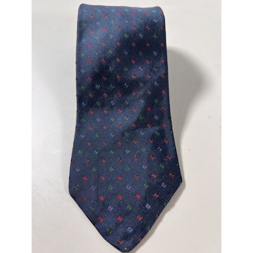 Vintage Brooks Brothers Makers Geometric Printed All Silk Tie Made In USA